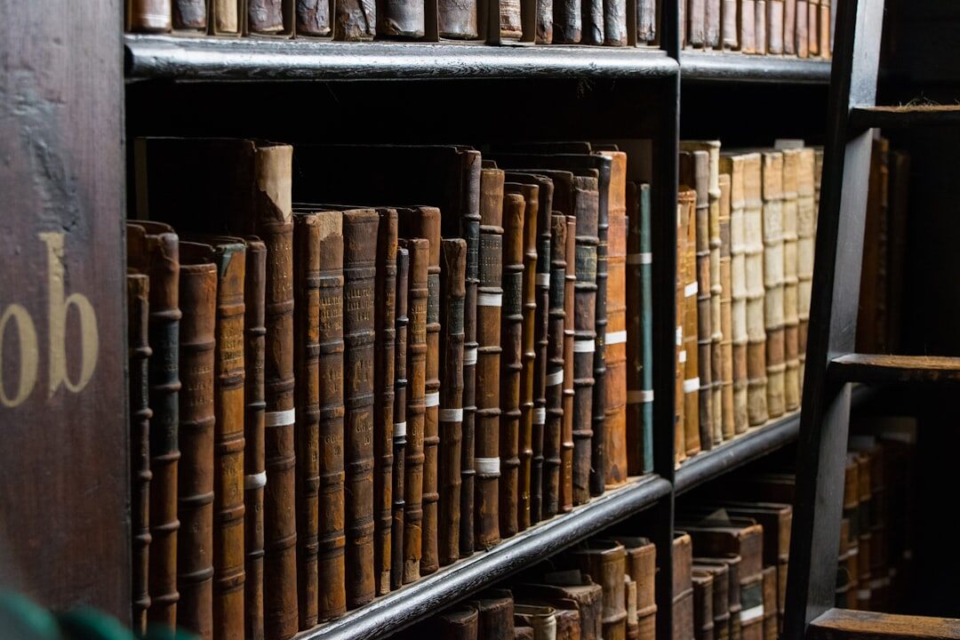 old books on shelf